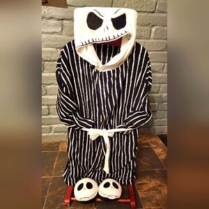 Nightmare Before Christmas Robe and slippers Men's S/M Jack Skellington